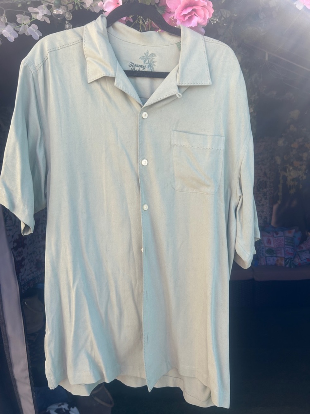 Tommy Bahama Light Sage Short-Sleeve Button-Down Shirt